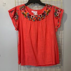 THML embroidered top size M NWT